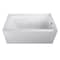Aqua Eden Alcove Bathtubs, 54 L, 30 W, White, Acrylic VTAP543023R - alternate 1